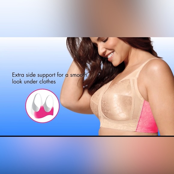 🆕 Playtex 36D 18 HR Ultimate Comfort Strap Wireless Full Figure Bra Color:Blush - Picture 10 of 11